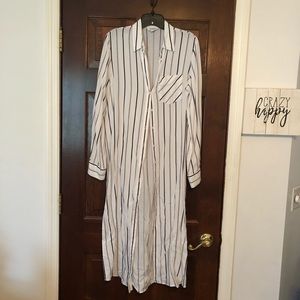 Express Striped Button Front Duster